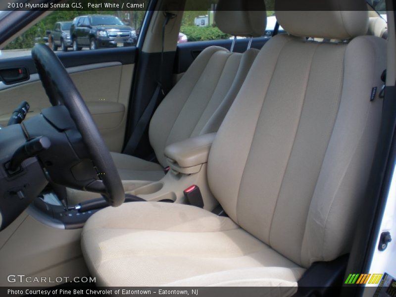 Pearl White / Camel 2010 Hyundai Sonata GLS