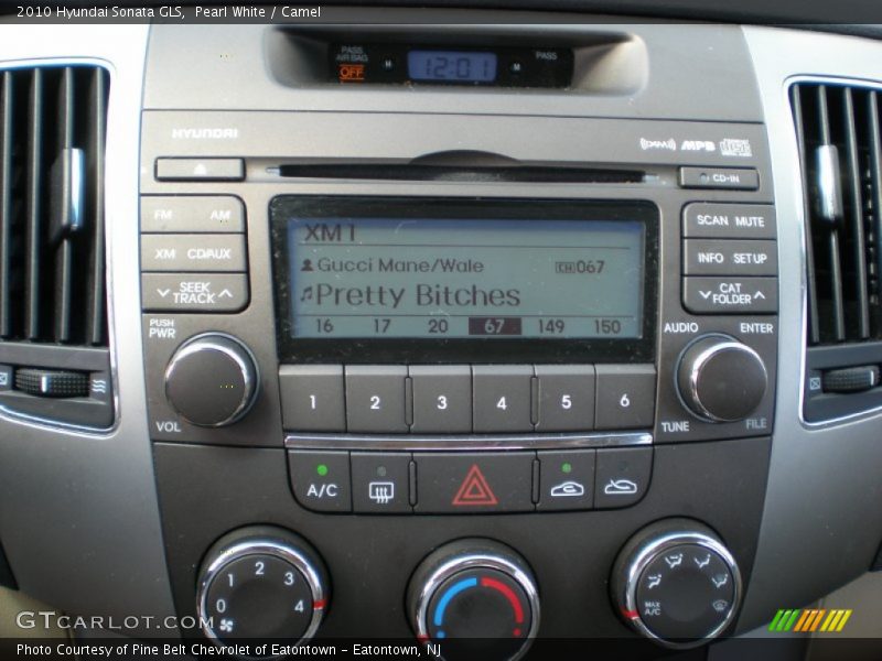 Pearl White / Camel 2010 Hyundai Sonata GLS