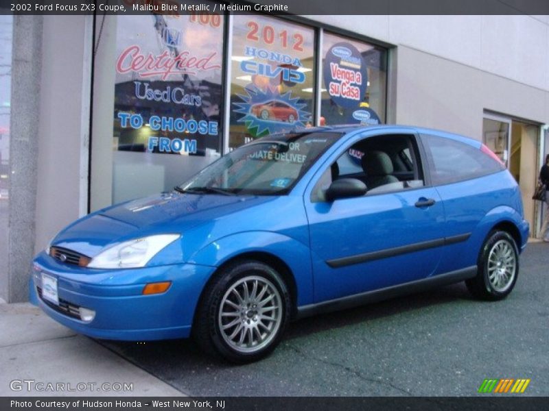 Malibu Blue Metallic / Medium Graphite 2002 Ford Focus ZX3 Coupe