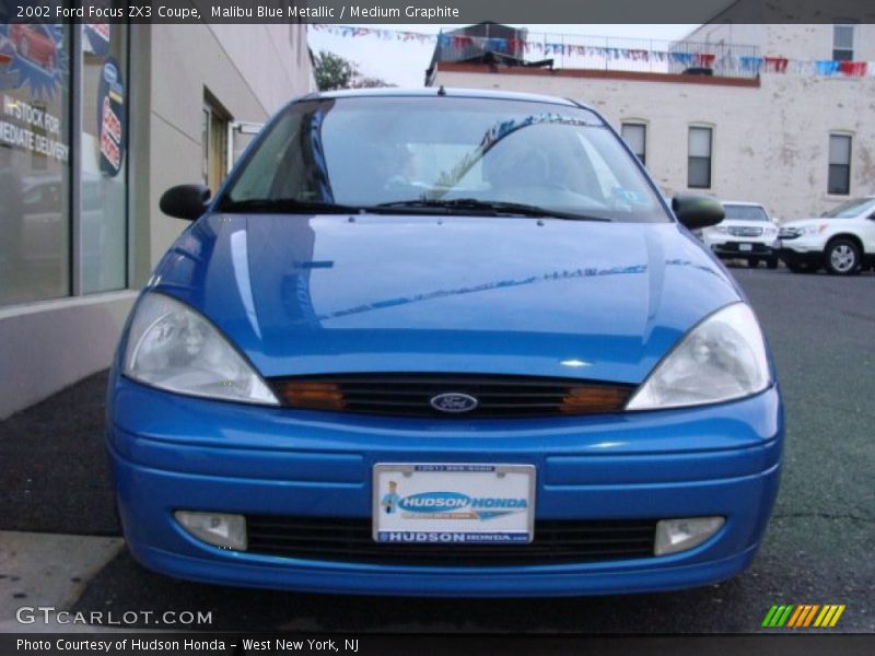 Malibu Blue Metallic / Medium Graphite 2002 Ford Focus ZX3 Coupe