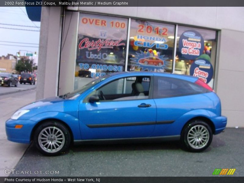 Malibu Blue Metallic / Medium Graphite 2002 Ford Focus ZX3 Coupe