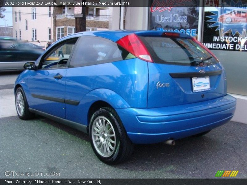 Malibu Blue Metallic / Medium Graphite 2002 Ford Focus ZX3 Coupe