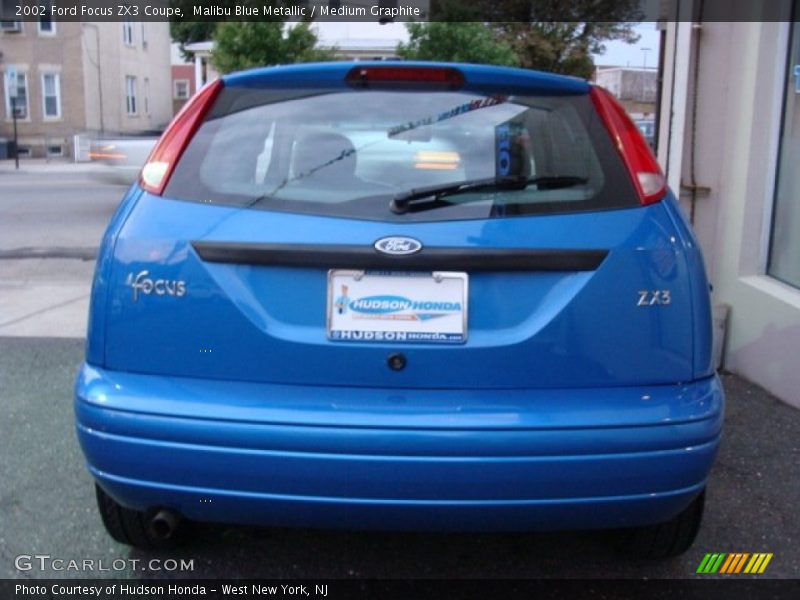 Malibu Blue Metallic / Medium Graphite 2002 Ford Focus ZX3 Coupe