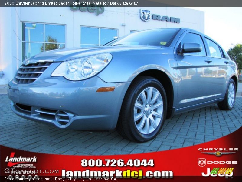 Silver Steel Metallic / Dark Slate Gray 2010 Chrysler Sebring Limited Sedan