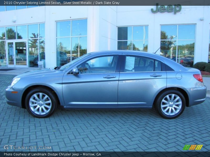 Silver Steel Metallic / Dark Slate Gray 2010 Chrysler Sebring Limited Sedan