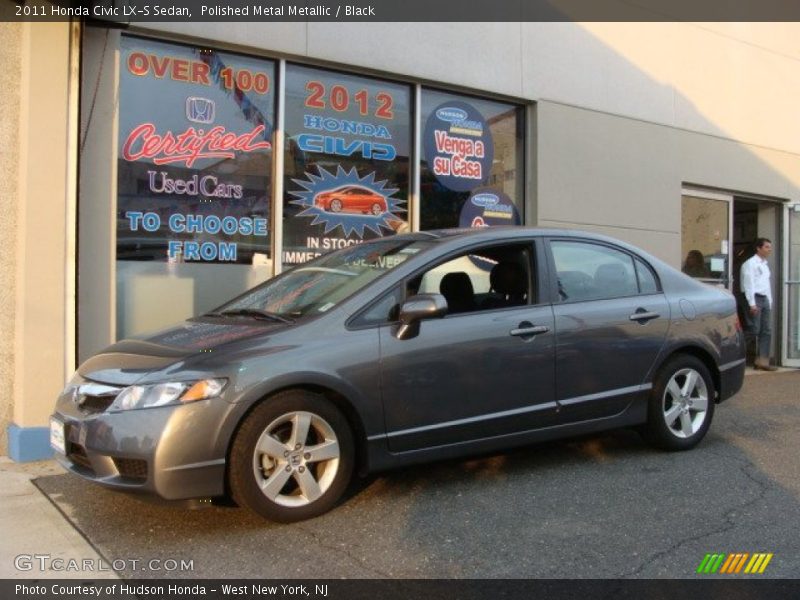 Polished Metal Metallic / Black 2011 Honda Civic LX-S Sedan