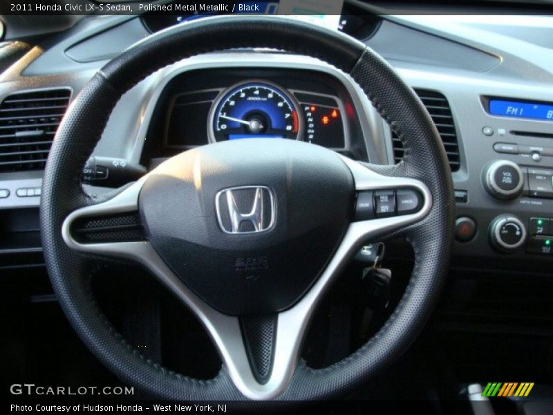 Polished Metal Metallic / Black 2011 Honda Civic LX-S Sedan