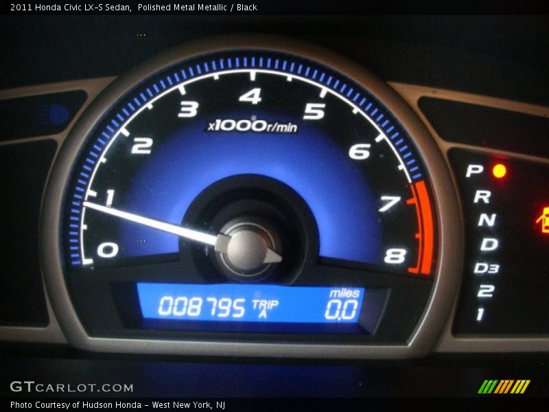 Polished Metal Metallic / Black 2011 Honda Civic LX-S Sedan
