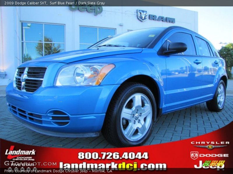 Surf Blue Pearl / Dark Slate Gray 2009 Dodge Caliber SXT