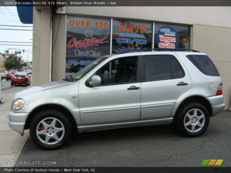 Brilliant Silver Metallic / Ash 2000 Mercedes-Benz ML 430 4Matic