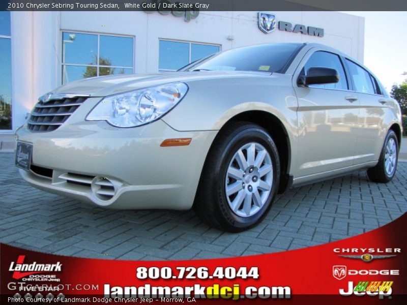 White Gold / Dark Slate Gray 2010 Chrysler Sebring Touring Sedan