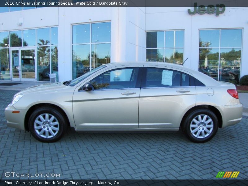 White Gold / Dark Slate Gray 2010 Chrysler Sebring Touring Sedan