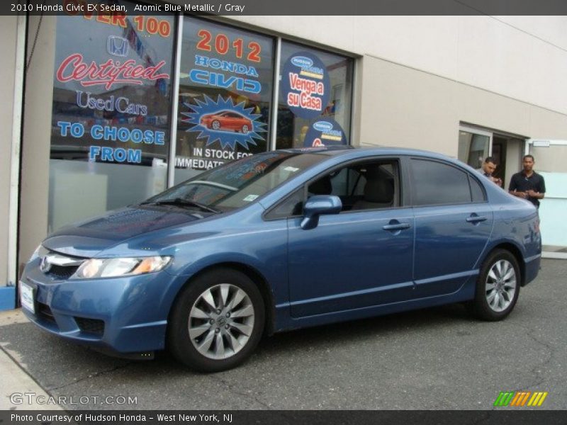 Atomic Blue Metallic / Gray 2010 Honda Civic EX Sedan