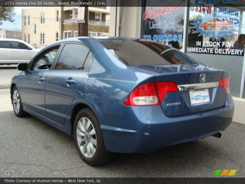 Atomic Blue Metallic / Gray 2010 Honda Civic EX Sedan