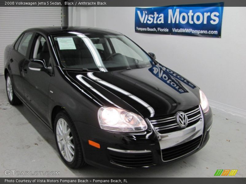 Black / Anthracite Black 2008 Volkswagen Jetta S Sedan