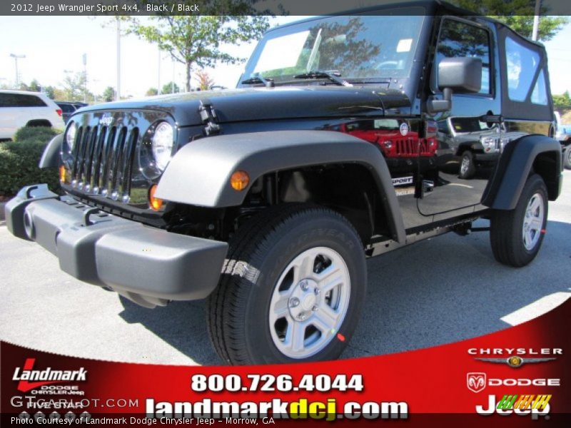 Black / Black 2012 Jeep Wrangler Sport 4x4