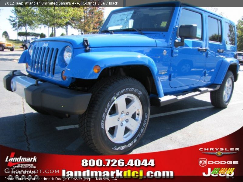 Cosmos Blue / Black 2012 Jeep Wrangler Unlimited Sahara 4x4