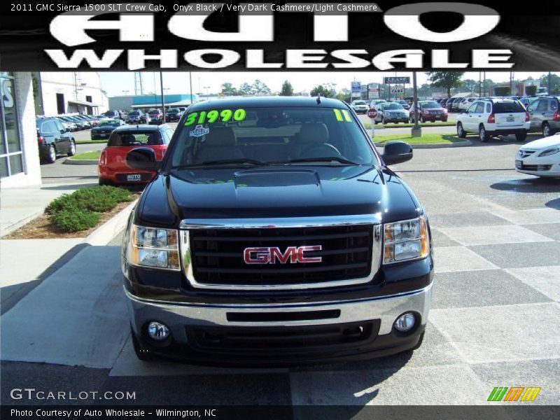 Onyx Black / Very Dark Cashmere/Light Cashmere 2011 GMC Sierra 1500 SLT Crew Cab