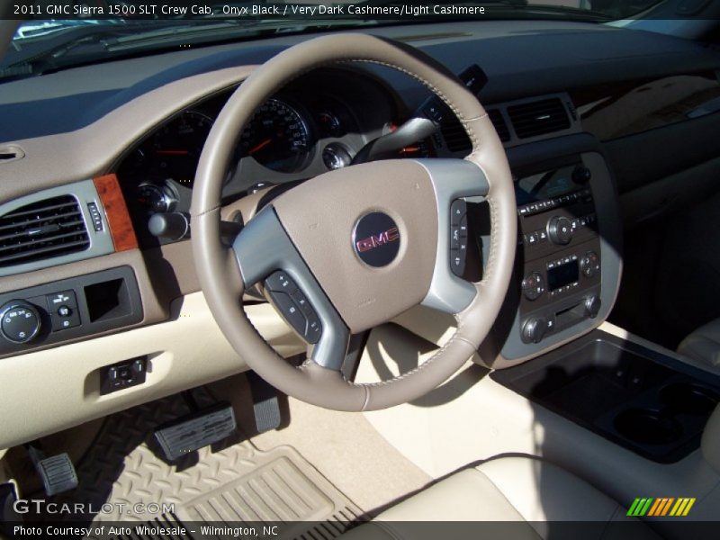 Onyx Black / Very Dark Cashmere/Light Cashmere 2011 GMC Sierra 1500 SLT Crew Cab