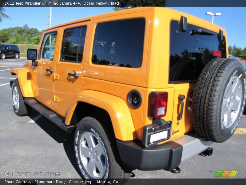 Dozer Yellow / Black 2012 Jeep Wrangler Unlimited Sahara 4x4