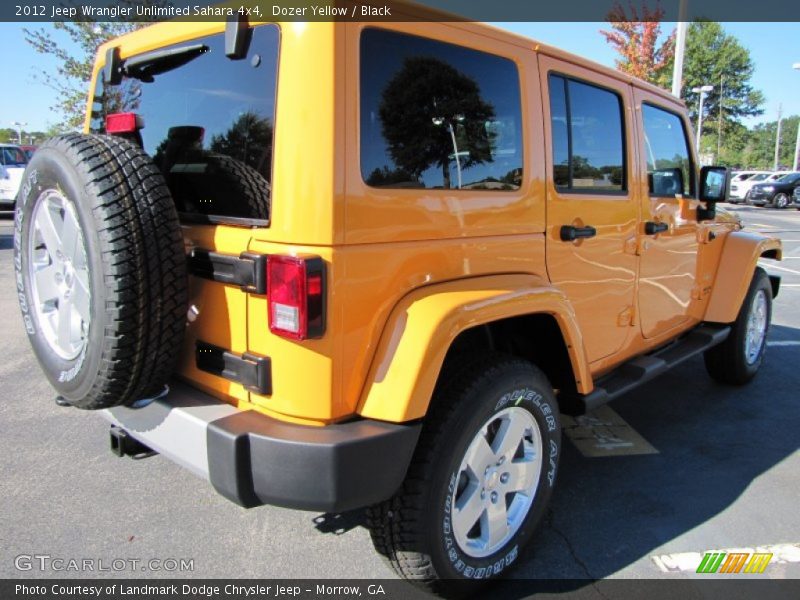 Dozer Yellow / Black 2012 Jeep Wrangler Unlimited Sahara 4x4