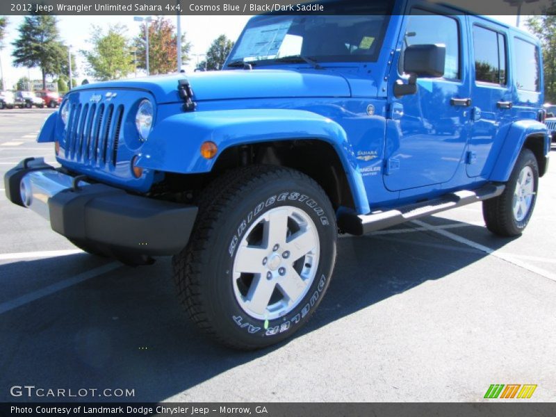 Cosmos Blue / Black/Dark Saddle 2012 Jeep Wrangler Unlimited Sahara 4x4