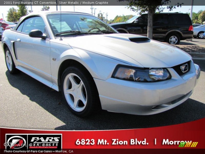Silver Metallic / Medium Graphite 2001 Ford Mustang GT Convertible