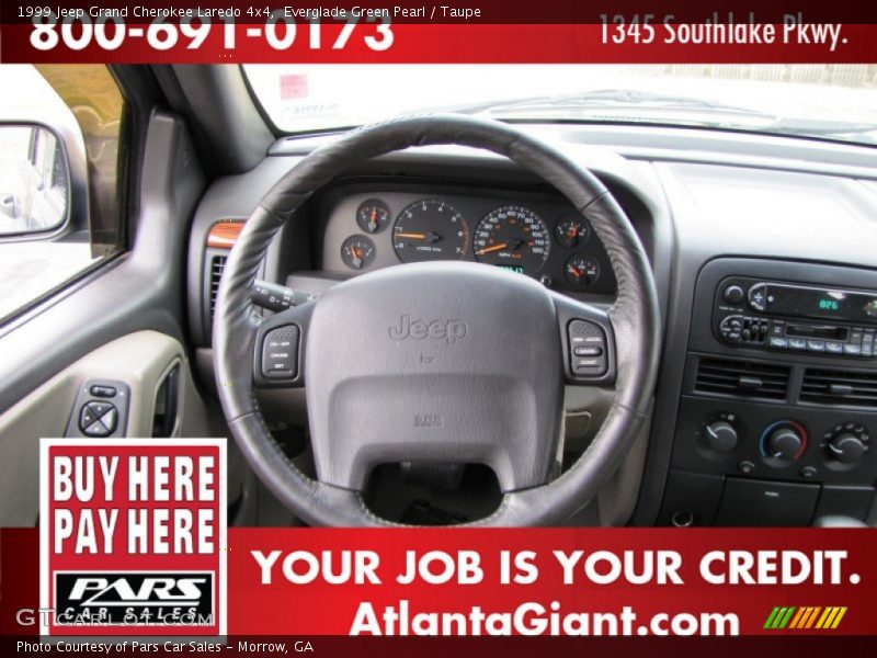 Everglade Green Pearl / Taupe 1999 Jeep Grand Cherokee Laredo 4x4