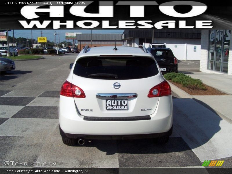 Pearl White / Gray 2011 Nissan Rogue SL AWD