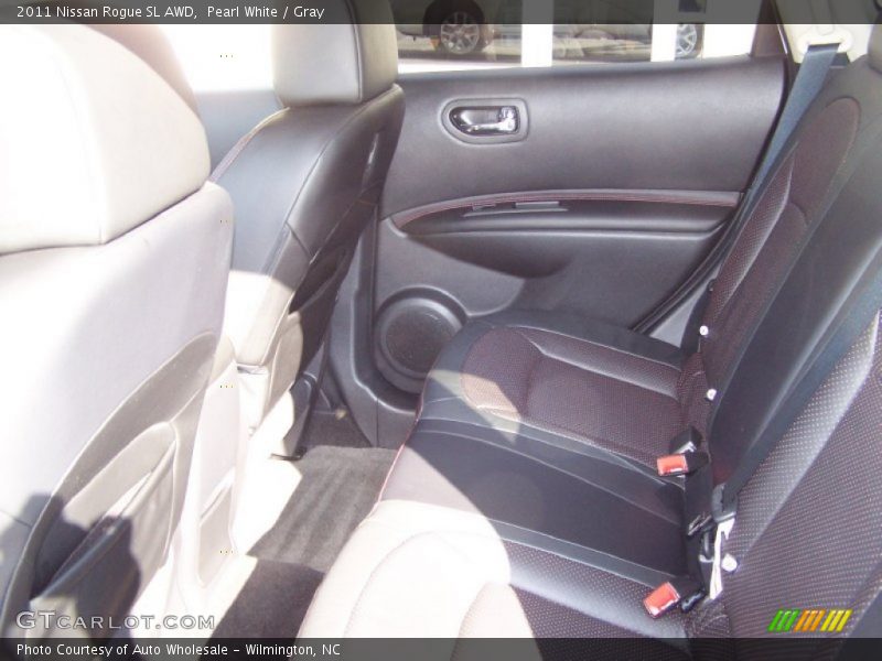 Pearl White / Gray 2011 Nissan Rogue SL AWD