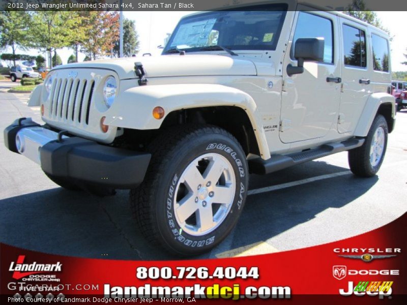 Sahara Tan / Black 2012 Jeep Wrangler Unlimited Sahara 4x4