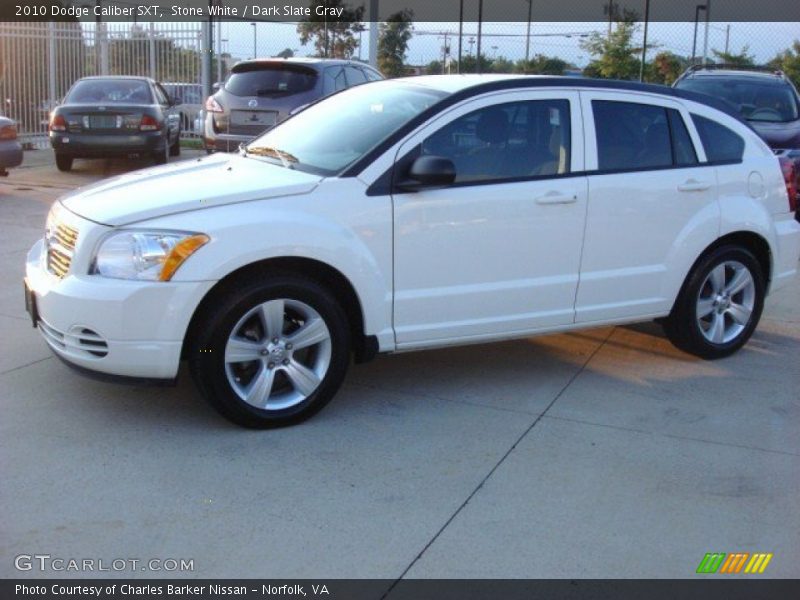 Stone White / Dark Slate Gray 2010 Dodge Caliber SXT