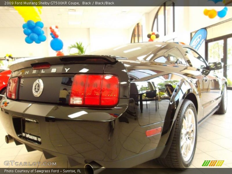 Black / Black/Black 2009 Ford Mustang Shelby GT500KR Coupe