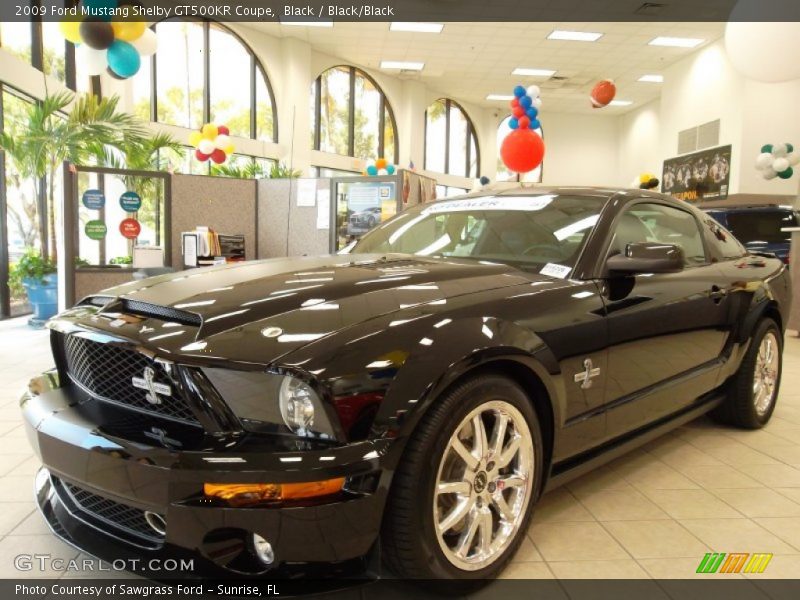 Black / Black/Black 2009 Ford Mustang Shelby GT500KR Coupe