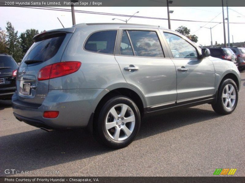 Platinum Sage / Beige 2008 Hyundai Santa Fe Limited