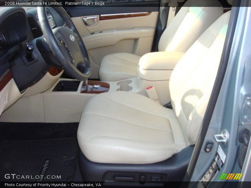 Platinum Sage / Beige 2008 Hyundai Santa Fe Limited