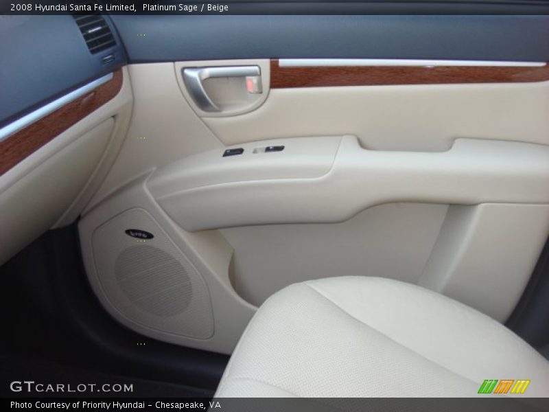 Platinum Sage / Beige 2008 Hyundai Santa Fe Limited