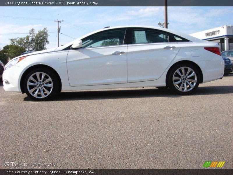 Pearl White / Gray 2011 Hyundai Sonata Limited 2.0T