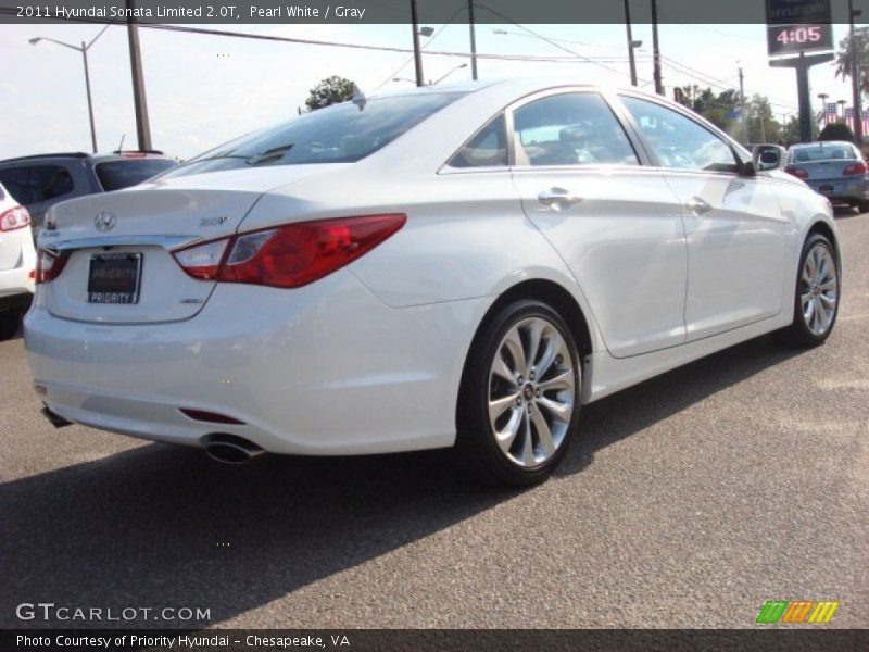 Pearl White / Gray 2011 Hyundai Sonata Limited 2.0T