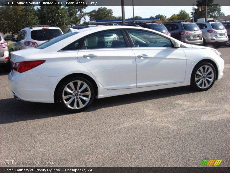 Pearl White / Gray 2011 Hyundai Sonata Limited 2.0T