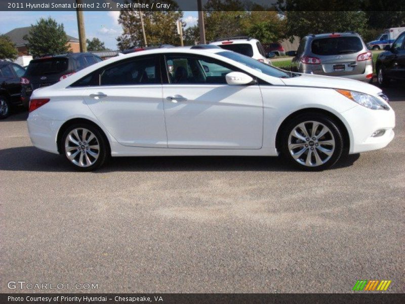 Pearl White / Gray 2011 Hyundai Sonata Limited 2.0T