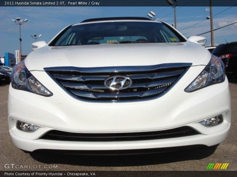 Pearl White / Gray 2011 Hyundai Sonata Limited 2.0T