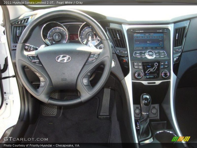 Pearl White / Gray 2011 Hyundai Sonata Limited 2.0T