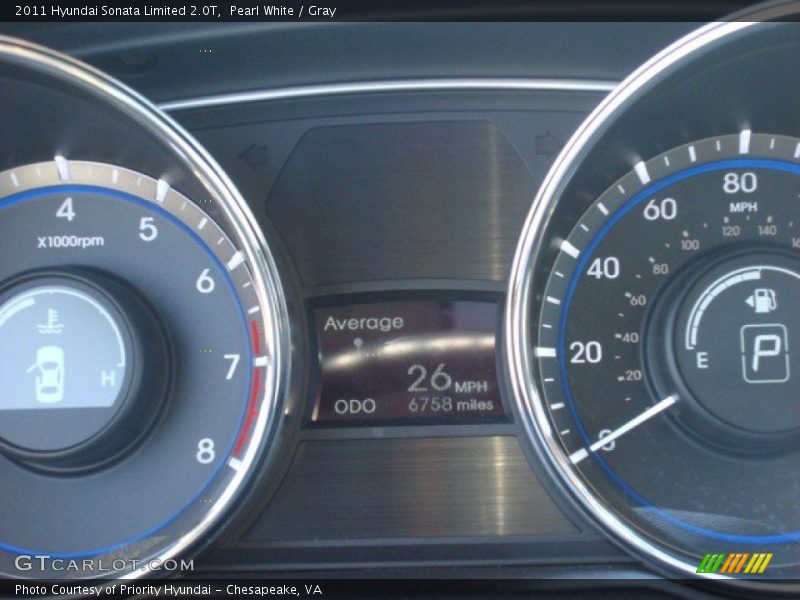 Pearl White / Gray 2011 Hyundai Sonata Limited 2.0T