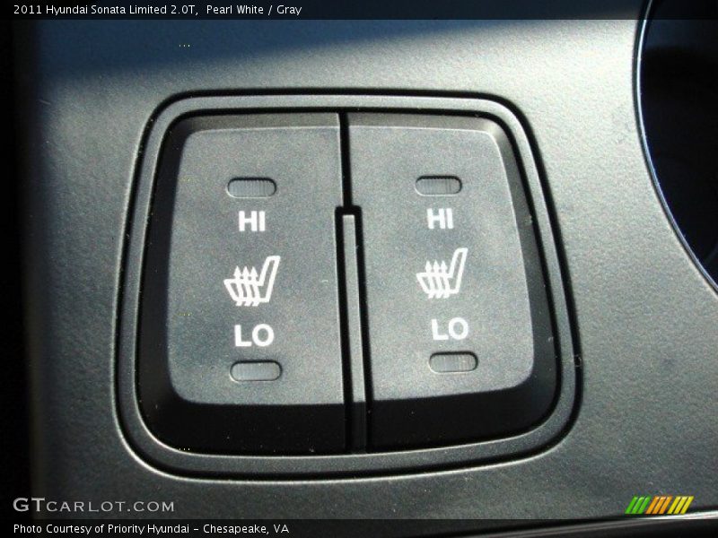 Pearl White / Gray 2011 Hyundai Sonata Limited 2.0T