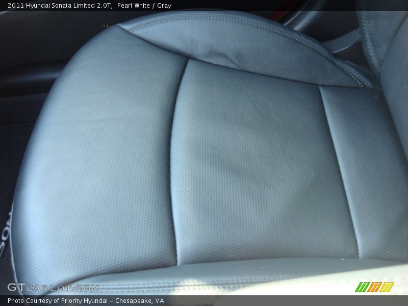 Pearl White / Gray 2011 Hyundai Sonata Limited 2.0T