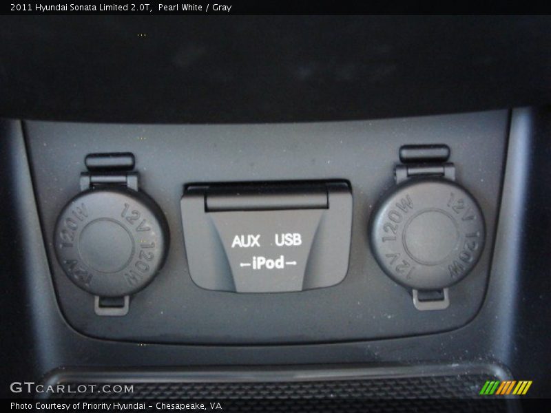 Pearl White / Gray 2011 Hyundai Sonata Limited 2.0T