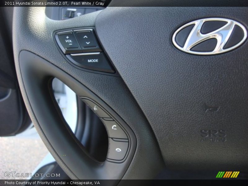 Pearl White / Gray 2011 Hyundai Sonata Limited 2.0T