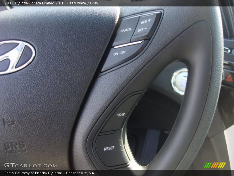 Pearl White / Gray 2011 Hyundai Sonata Limited 2.0T