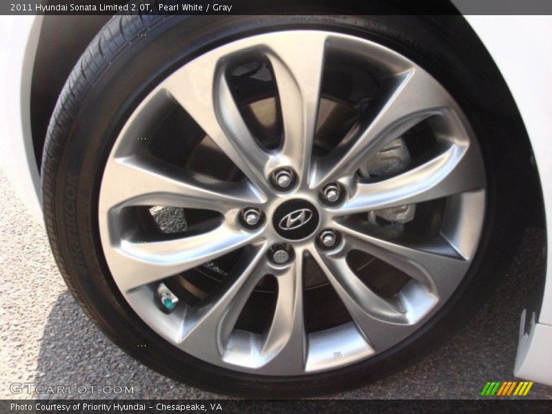Pearl White / Gray 2011 Hyundai Sonata Limited 2.0T